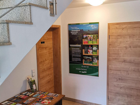 Infoecke für unsere Gäste im Hausflur