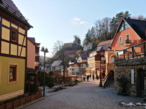 Gasse im Kurort Rathen