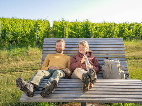 Wellenliege an der "Schönsten Weinsicht 2020" Diesbar-Seußlitz