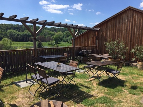 Terrasse im Weingut Martin Schwarz