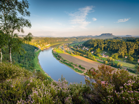 Basteigebiet Blick zur Elbe
