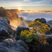 Schrammsteine am Morgen