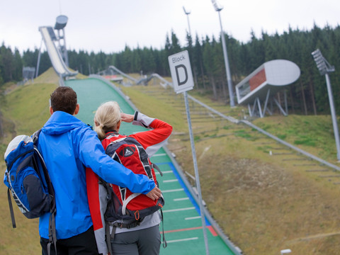 Wanderer an der Sparkasse Vogtland Arena