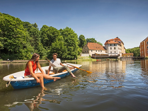 Bootstour auf der Neiße an der Obermühle, Görlitz