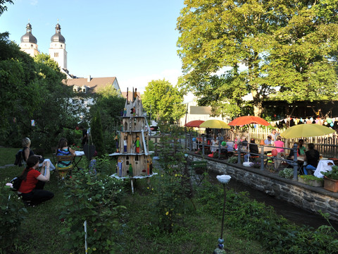 Weberhäuser Plauen mit Blick auf die Johanniskirche