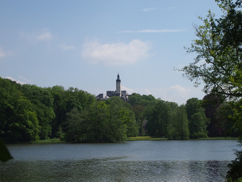 Blick vom Greizer Park auf das Obere Schloss Greiz