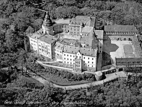 Fliegeraufnahme der Wehrmacht 1934 - Schloss Osterstein - Gera