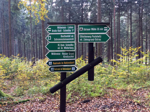 Wegweiser am Wenzelsweg