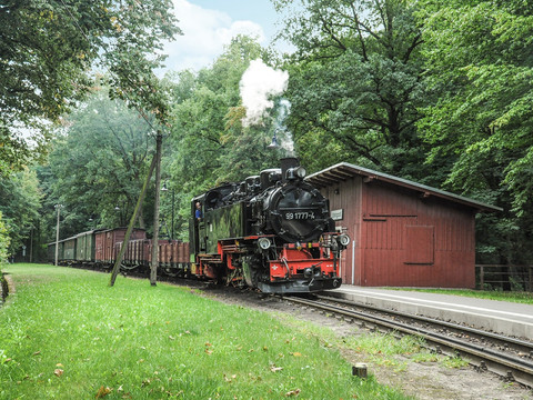 Lößnitzgrundbahn im Lößnitzgrund