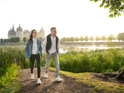 Schlossteich mit Schloss Moritzburg