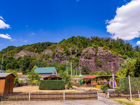 Blick auf den Backofenfelsen