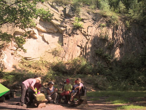 Rast am Porphyrfächer