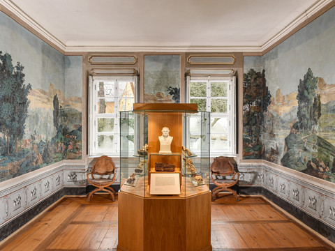 Das Tapetenzimmer im Museum auf Schloss Burgk.