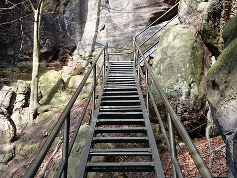 Eisentreppe auf den Brand