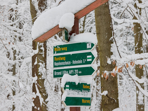 Wegweiser an der Brandstraße