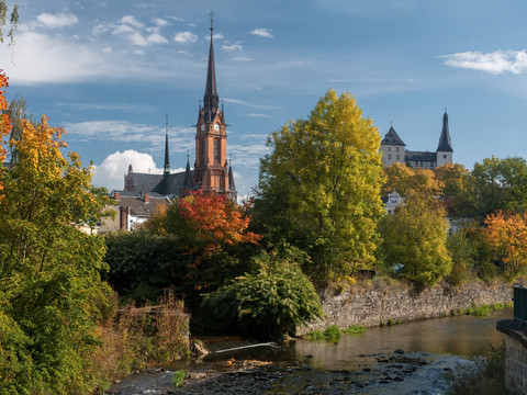 Kirche und Burg Mylau