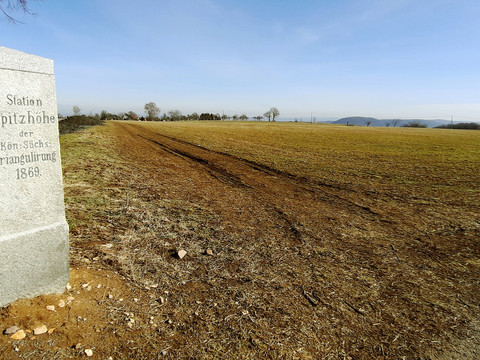 Triangulationssäule auf der Opitzer Höhe