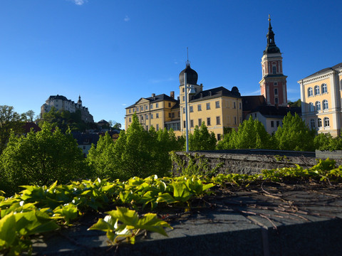 Die beiden Greizer Schlösser und die Stadtkirche St. Marien