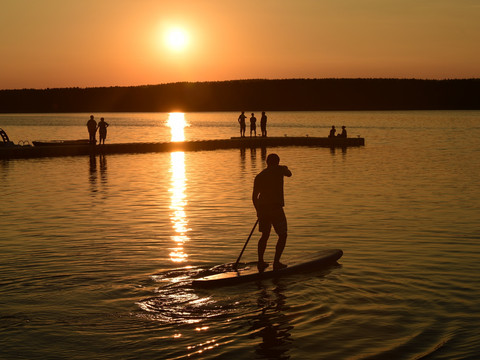 Standup Paddling am Zeulenrodaer Meer