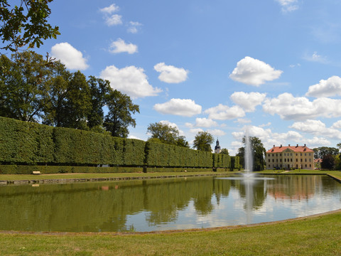 Spiegelbassin mit Palais und St. Georgen Kirche