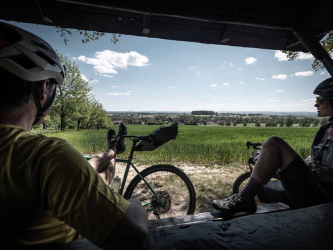 Pause mit Aussicht kurz vor Mühlsdorf