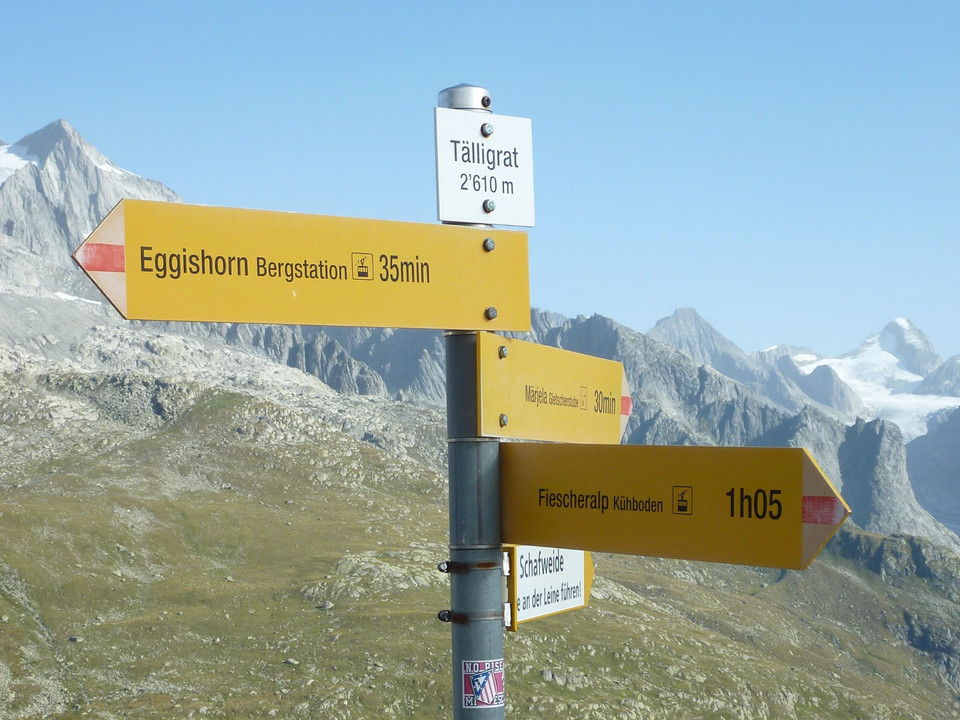 Wanderung vom Eggishorn via Märjelensee zur Fiescheralp