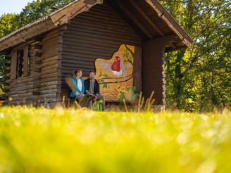 Rastplatz am neuen Kinderfpad