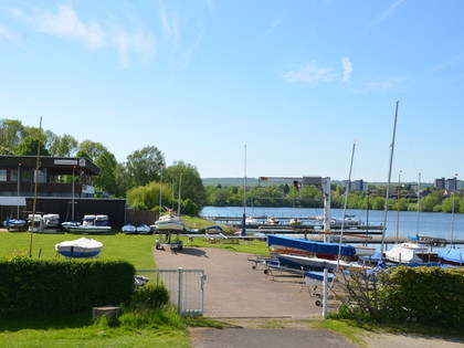 Segelclubgelände am Salzgittersee mit benachbartem Restaurant Seeterrasse