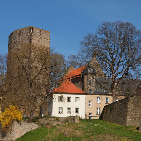 Blick auf die Burg in Adelebsen