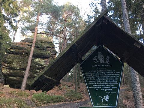 Der Einsiedlerstein in der Dippoldiswalder Heide