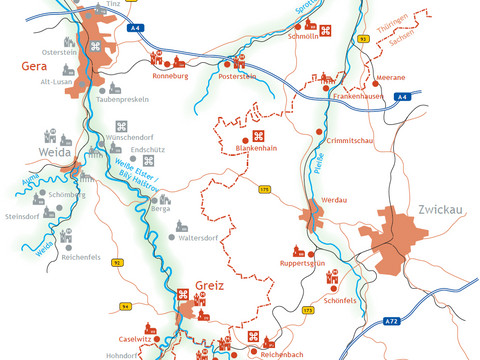 Karte Kulturweg der Vögte - Etappe 1