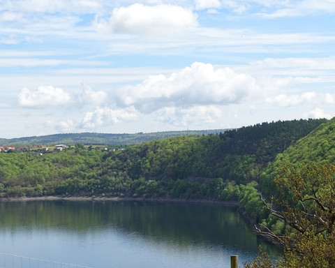 Ausblick auf den Edersee vom WildtierPark Edersee