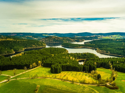 Talsperre von oben
