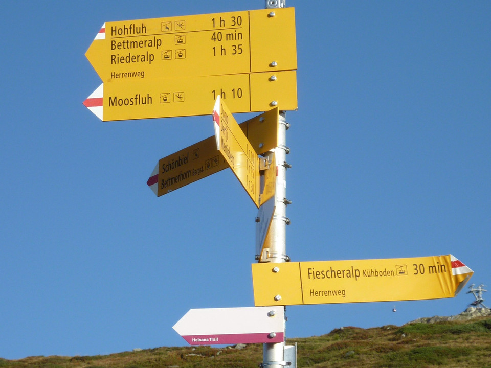 Wanderung von der Fiescheralp zur Riederalp via "Herrenweg" und "Aletschpromenade"
