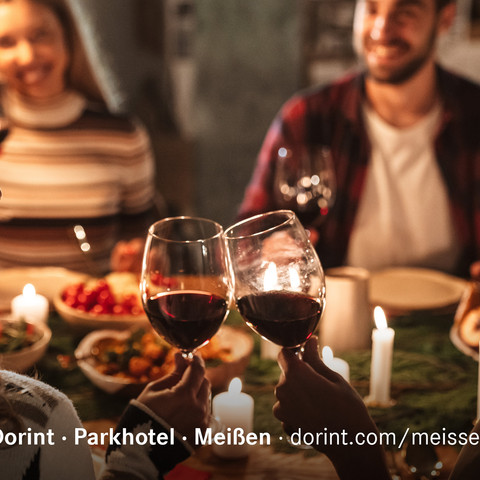 Dinner Abendessen im Dorint Parkhotel MeißenDinner at the Dorint Parkhotel Meissen