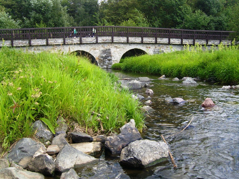 Läwitz - Steinbogenbrücke über die Weida