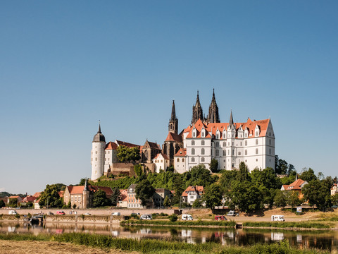 Sicht auf Meißen mit Albrechtsburg und Dom