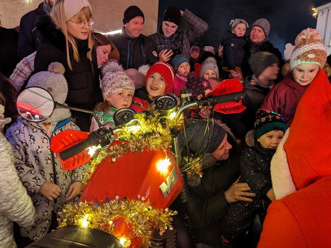 Weihnachtsmann auf Zschopauer Weihnachtsmarkt