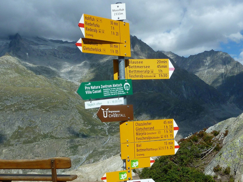 Rundwanderung von der Moosfluh via Märjelensee zur Riederalp