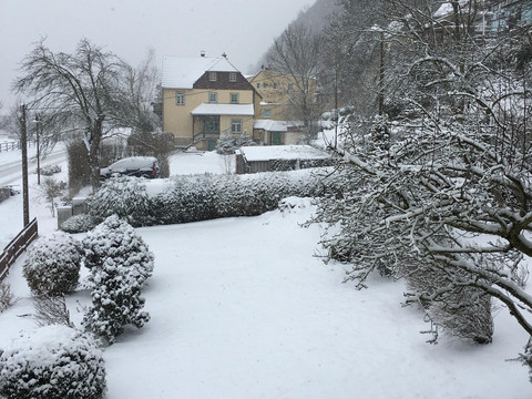 Umgebung voller Schnee