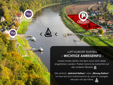Parkplatz auf der anderen Elbseite
