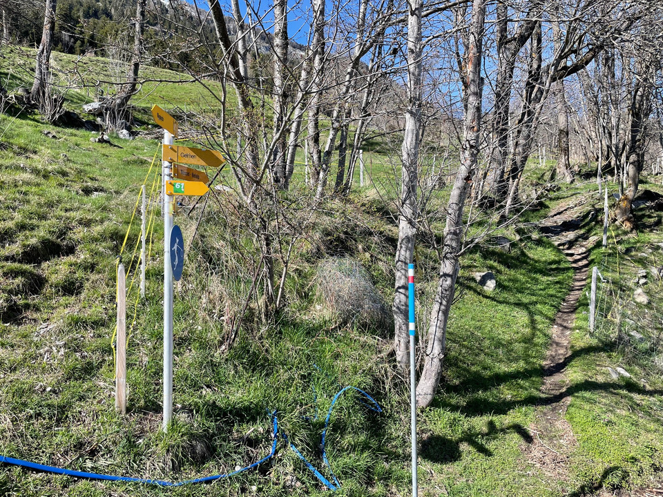 Abzweigung zur Nesselalp