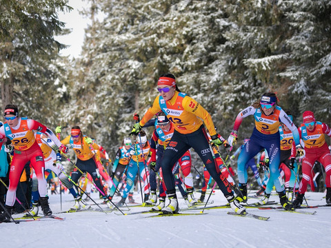 Skilanglauf Wettkampf in der Sparkassen Skiarena Oberwiesnthal - FIS JWM Ski nordisch 2020