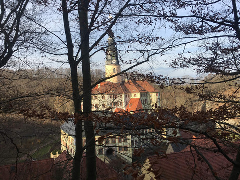 Blick auf das Schloss Weesenstein