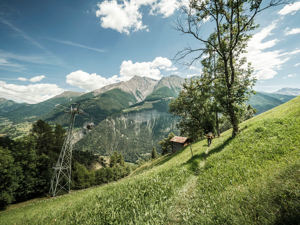 Enduro-Mountainbike in der Aletsch Arena