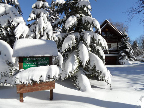 Ferienhaus "Keilbergblick", Zufahrt im Winter