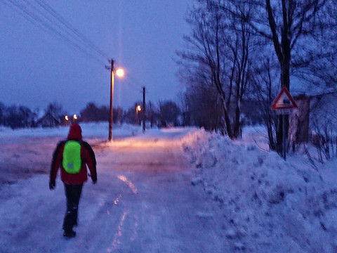 Straße durch Schneeberg