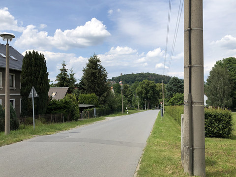 Weg vom Bahnhof nach Stolpen