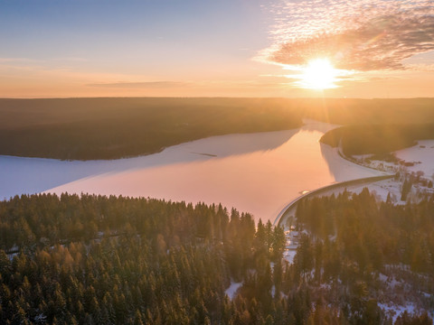 Talsperre Muldenberg im Winter