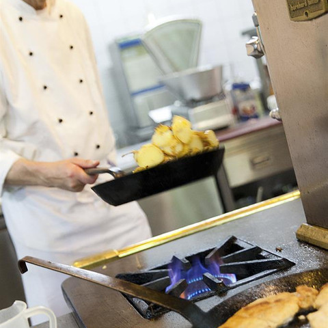 Der Küchenchef in Aktion